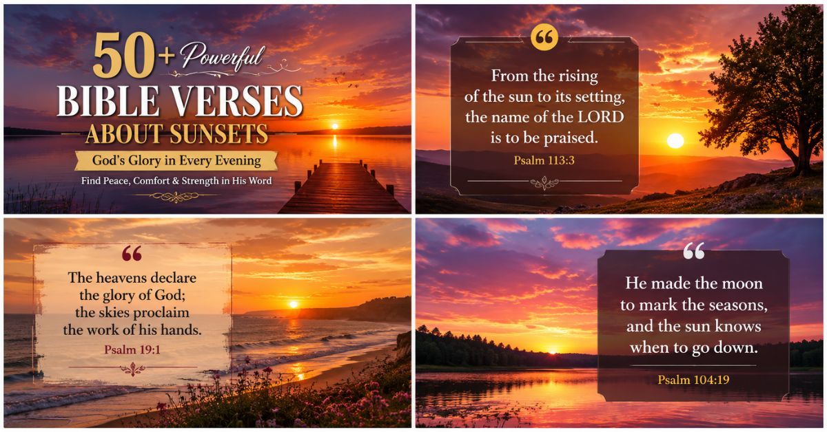 50+ Powerful Bible Verses About Sunsets to Reflect on God’s Glory and Peace