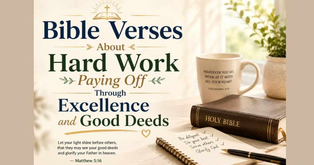 Bible Verses About Hard Work Paying Off Through Excellence and Good Deeds