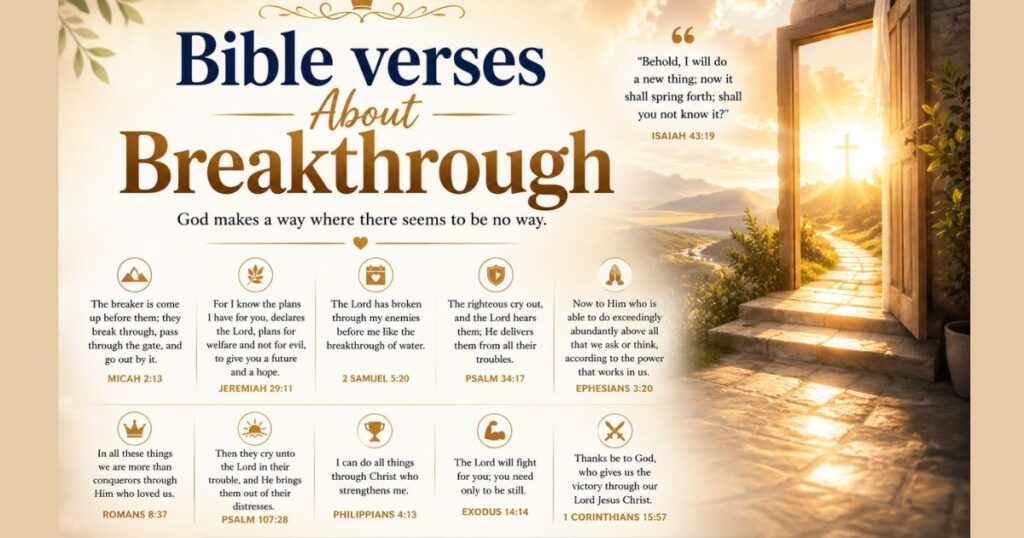 Bible verses About Breakthrough