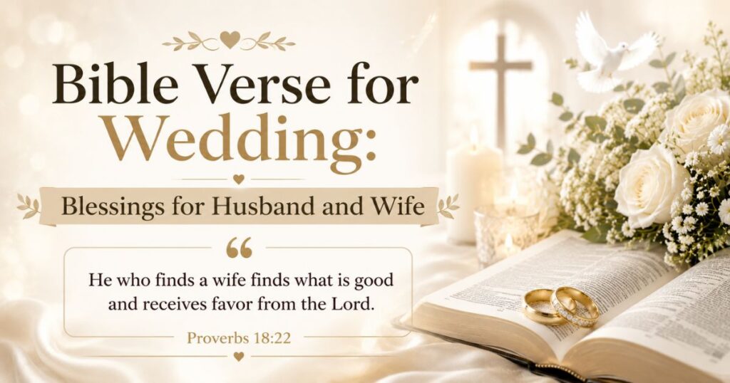 Bible Verse for Wedding Blessings for Husband and Wife