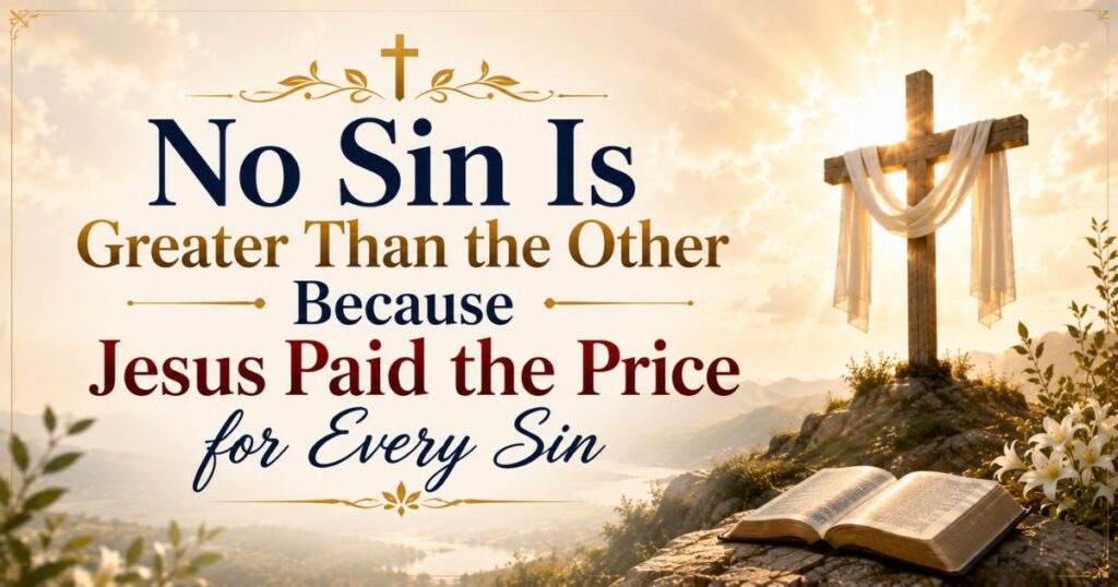 No Sin Is Greater Than the Other Because Jesus Paid the Price for Every Sin